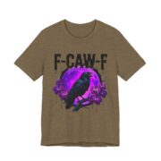 F-Caw-F Crow Purple Orchid Moon T-Shirt in Heather Olive