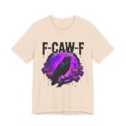 F-Caw-F Crow Purple Orchid Moon T-Shirt in Soft Cream