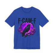 F-Caw-F Crow Purple Orchid Moon T-Shirt in True Royal