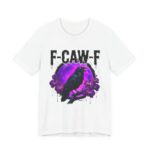 F-Caw-F Crow Purple Orchid Moon T-Shirt in White