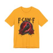 F-Caw-F Crow Red Moon Roses T-Shirt in Gold