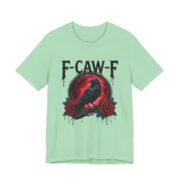 F-Caw-F Crow Red Moon Roses T-Shirt in Mint