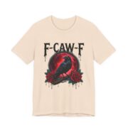 F-Caw-F Crow Red Moon Roses T-Shirt in Soft Cream