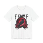 F-Caw-F Crow Red Moon Roses T-Shirt in White