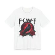 F-Caw-F Crow Red Moon Roses T-Shirt in White