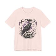 F-Caw-F Crow Skull Purple Moon T-Shirt in Soft Pink