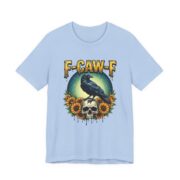 F-Caw-F Crow Skull Sunflower T-Shirt in Baby Blue