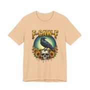 F-Caw-F Crow Skull Sunflower T-Shirt in Sand Dune