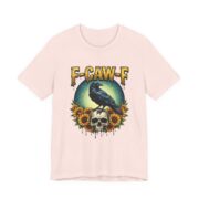 F-Caw-F Crow Skull Sunflower T-Shirt in Soft Pink