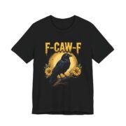 F-Caw-F Crow Sunflower Moon T-Shirt in Black