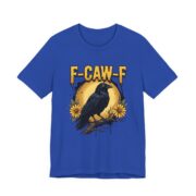 F-Caw-F Crow Sunflower Moon T-Shirt in True Royal