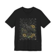 F-Caw-F Gothic Crow Wildflower T-Shirt in Black