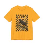 F-Caw-F Gothic Crow Wildflower T-Shirt in Gold
