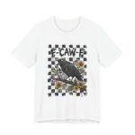 F-Caw-F Gothic Crow Wildflower T-Shirt in White