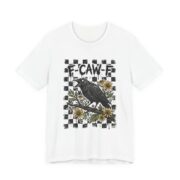 F-Caw-F Gothic Crow Wildflower T-Shirt in White
