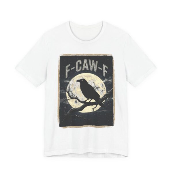 F-Caw-F Raven Full Moon Vintage T-Shirt in White