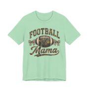 Football Mama T-Shirt – Vintage Camo Football Mom Tee in Mint