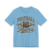 Football Mama T-Shirt – Vintage Camo Football Mom Tee in Ocean Blue