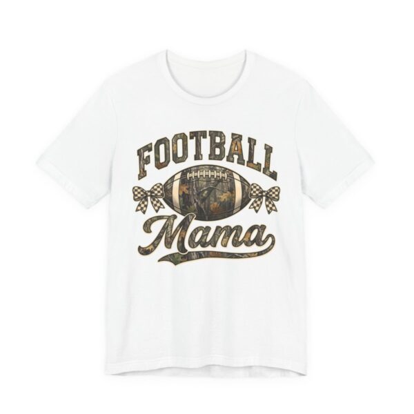 Football Mama T-Shirt – Vintage Camo Football Mom Tee in White