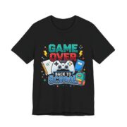Game Over Back To School Gamer T-Shirt in Black