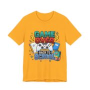 Game Over Back To School Gamer T-Shirt in Gold