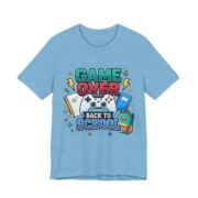 Game Over Back To School Gamer T-Shirt in Ocean Blue