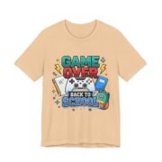 Game Over Back To School Gamer T-Shirt in Sand Dune