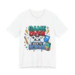 Game Over Back To School Gamer T-Shirt in White