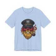 German Flag Beard Skull Sailor T-Shirt in Baby Blue