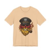 German Flag Beard Skull Sailor T-Shirt in Sand Dune