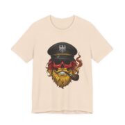 German Flag Beard Skull Sailor T-Shirt in Soft Cream