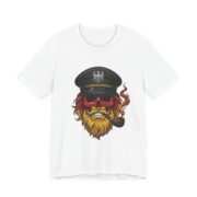 German Flag Beard Skull Sailor T-Shirt in White