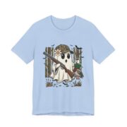 Ghost Duck Hunter Funny Halloween T-Shirt in Baby Blue