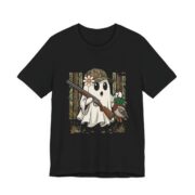 Ghost Duck Hunter Funny Halloween T-Shirt in Black