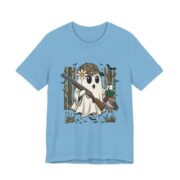 Ghost Duck Hunter Funny Halloween T-Shirt in Ocean Blue