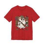 Ghost Duck Hunter Funny Halloween T-Shirt in Red