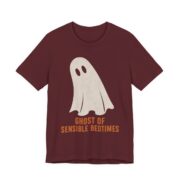 Ghost Of Sensible Bedtimes Shirt - Funny Halloween Tee in Maroon