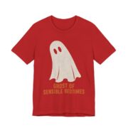 Ghost Of Sensible Bedtimes Shirt - Funny Halloween Tee in Red