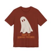 Ghost Of Sensible Bedtimes Shirt - Funny Halloween Tee in Rust