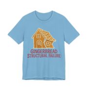 Gingerbread Structural Failure Shirt - Funny Christmas Tee in Ocean Blue