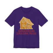 Gingerbread Structural Failure Shirt - Funny Christmas Tee in Team Purple