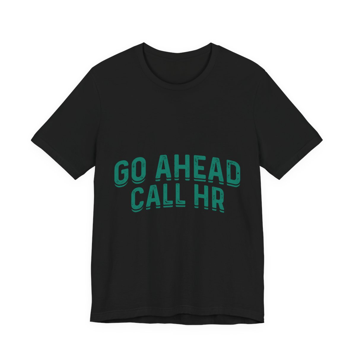 Go Ahead Call HR Green Varsity T-Shirt in Black