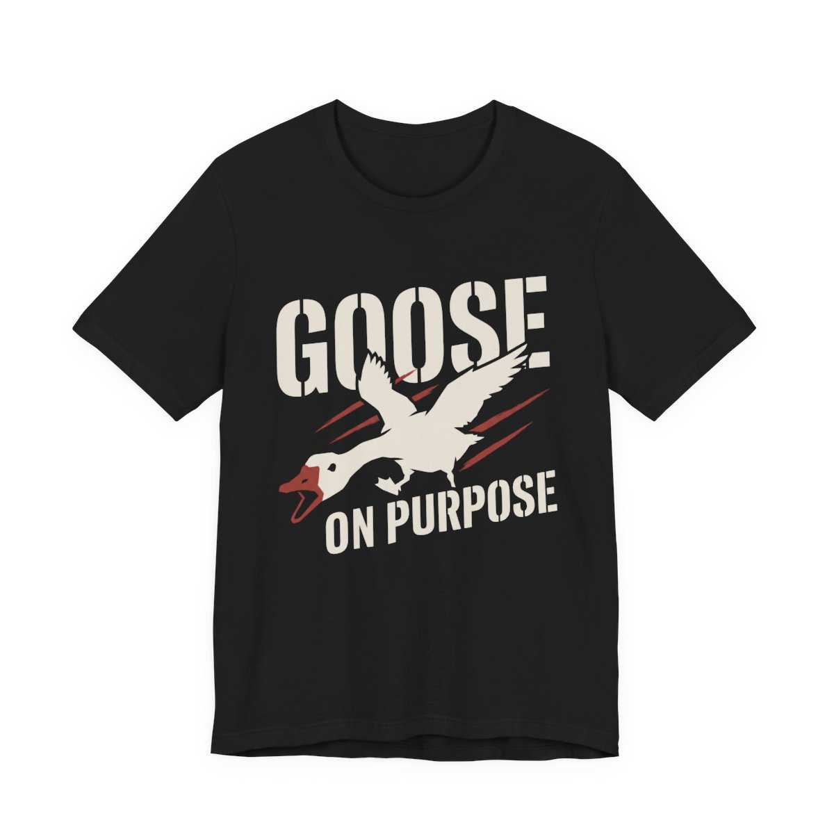 Goose On Purpose Shirt - Funny Silly Goose Tee in Black