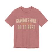 Grandma's House Where Rules Go To Rest Shirt - Funny Christmas Tee in Heather Mauve
