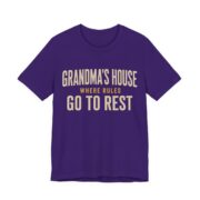 Grandma's House Where Rules Go To Rest Shirt - Funny Christmas Tee in Team Purple