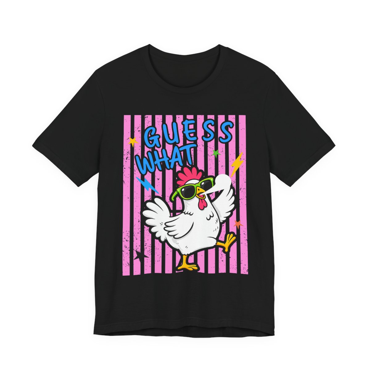 Guess What Funny Chicken Matching T-Shirt in Black