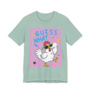 Guess What Funny Chicken Matching T-Shirt in Dusty Blue