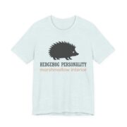 Hedgehog Personality Marshmallow Interior Shirt - Cute Tee in Heather Ice Blue