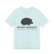 Hedgehog Personality Marshmallow Interior Shirt - Cute Tee in Heather Prism Ice Blue