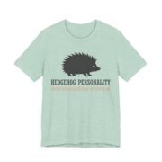 Hedgehog Personality Marshmallow Interior Shirt - Cute Tee in Heather Prism Mint